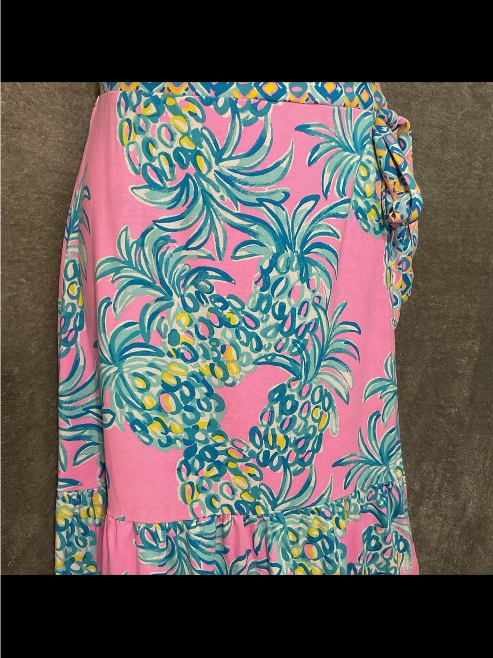 Lilly Pulitzer Hot Pink and Aqua Print Dress - Picture 2 of 6